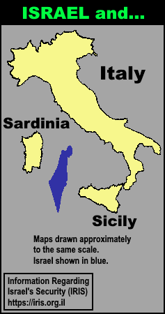 Size Comparison of Israel and Italy