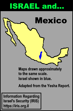 Size Comparison of Israel and Mexico