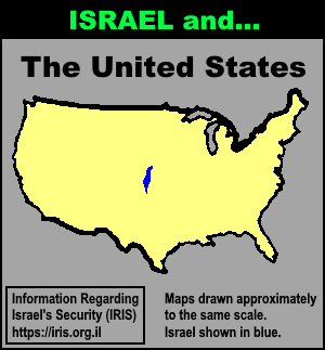 Size Comparison of Israel and the United States